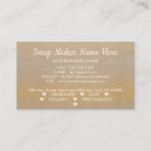 Beige Gold Handmade Bath Bomb Soap Maker Visitekaartje (Achterkant)