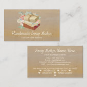 Beige Gold Handmade Bath Bomb Soap Maker Visitekaartje (Voorkant / Achterkant)