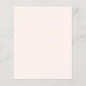 Beige goud perzik bloem budget 50ste verjaardag (Achterkant)