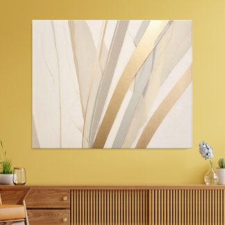 Beige Goud Tan Grijs Abstract Canvas Afdruk