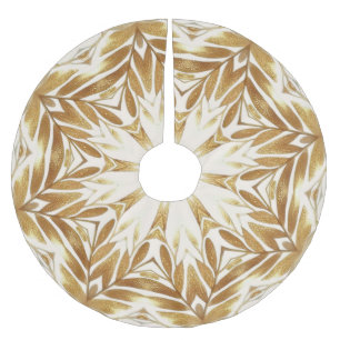 Beige gouden decoratieve kerstboomrok kerstboom rok