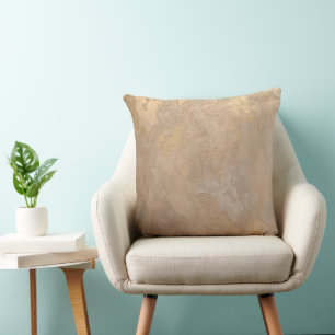 Beige Gouden Textuur Worp Kussen