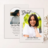 Beige Grad Announcement and Invitation with Photo