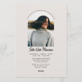 Beige Grad Announcement and Invitation with Photo (Dos)