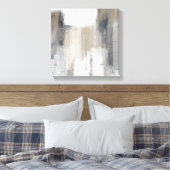 Beige Gray Blue Modern Minimalist Abstract Canvas (Insitu (Slaapkamer))