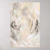 Beige Gray Contemporary Abstract art Poster (Devant)