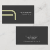 Beige Gray Monogram Attorney Visitekaartje (Voorkant / Achterkant)