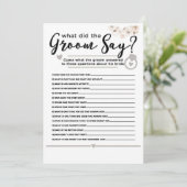 Beige Gray White Floral Pearl Vrijgezellenfeest Ga Kaart (Staand voorkant)
