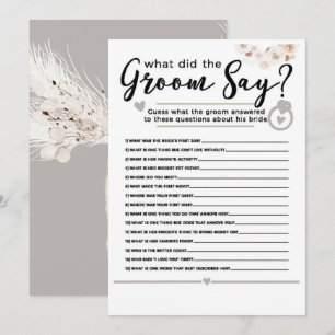 Beige Gray White Floral Pearl Vrijgezellenfeest Ga Kaart