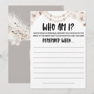 Beige Gray White Floral Pearl Vrijgezellenfeest Ga Kaart