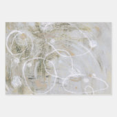 Beige Green Gray Abstract Collage Inpakpapier Vel (Voorkant)