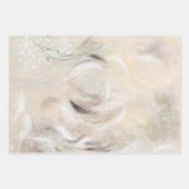 Beige Green Gray Abstract  Collage  Inpakpapier Vel (Voorkant)