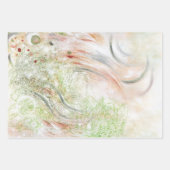 Beige Green Gray Abstract  Collage  Inpakpapier Vel (Voorkant 3)