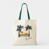 Beige Green Summer Beach Sac fourre-tout (Dos)