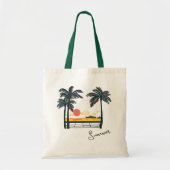 Beige Green Summer Beach Sac fourre-tout (Devant)