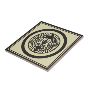  Beige Grijs Ikko Ikki Japan Mon Oriental Tegeltje