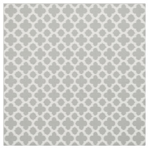 Beige grijs wit Ikat Quatrefoil patroon Stof