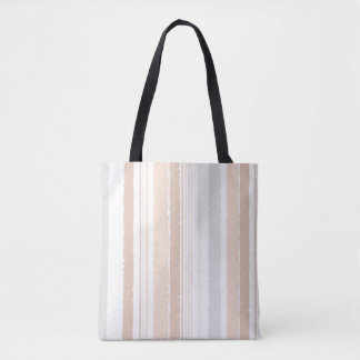 Beige Grijze Aquarel Gestreepte Tote Tas