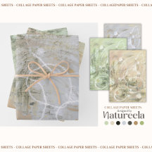 Beige Groen Grijs Abstracte Collage