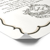 Beige Hart Coquette Cake Verjaardag Tijd Capsule Poster (Hoek)