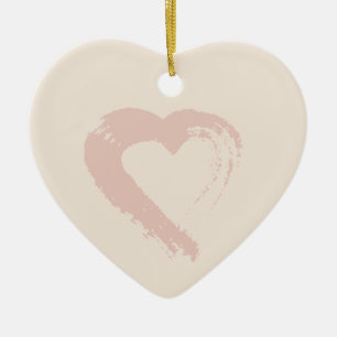 Beige hart Ornament