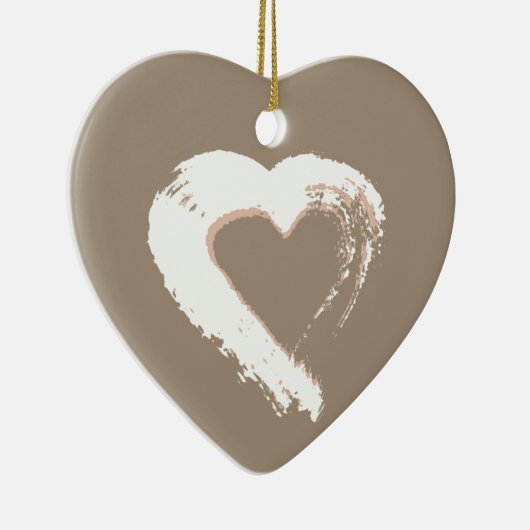 Beige hart Ornament (Rechts)