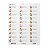 Beige Herfst Floral Return Address Label (Full Sheet)