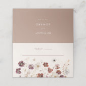 Beige Herfst Floral Wedding (Buitenkant ongevouwen)