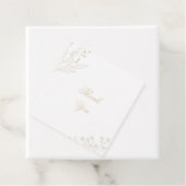 Beige hoek Floral Boho bruiloft Bedankjes Labels (In situ)