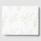 Beige hoek Floral Boho bruiloft Gastenboek (Achterkant)