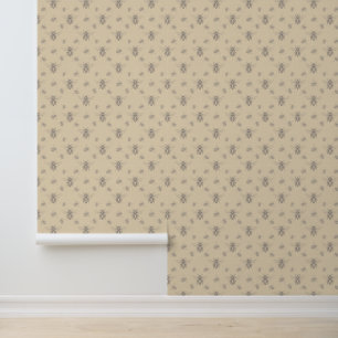 Beige Hommeltje Franse Landelijke Stijl Vintage Ru Behang