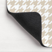 Beige Houndstooth Pattern Muismat (Hoek)