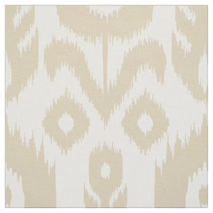 Beige Ikat Pattern Stof