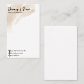 Beige Ink Earring Display Kaarten Visitekaartje (Voorkant / Achterkant)