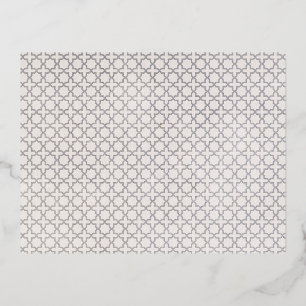 Beige Islamitisch geometrisch patroon Folie Uitnodiging Briefkaart