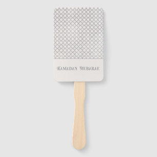 Beige Islamitisch geometrisch patroon Handwaaier