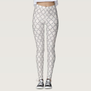 Beige Islamitisch geometrisch patroon Leggings