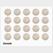 Beige Ivory Glitter Gold Sparkle Bakery Pastry Ronde Sticker (Vel)