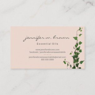 Beige Ivy Plant Groen Blad Visitekaartje