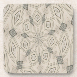 Beige Kaleidoscope Cork Onderzetter