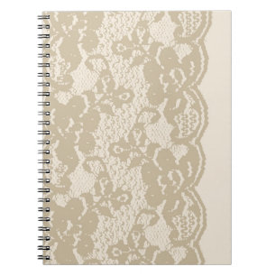 Beige kant notitieboek