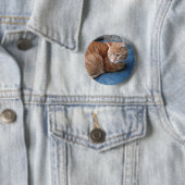 Beige Kat Ronde Button 5,7 Cm (In situ)