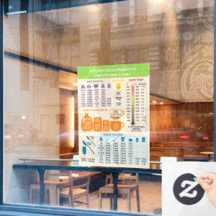 Beige Keuken Kookmaatregelen Conversie Bakken Raamsticker