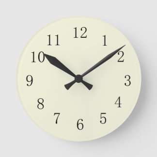 Beige Kitchen Wall Clock Ronde Klok
