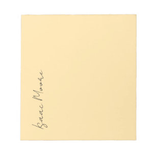 Beige Kleur Eenvoudig Elegante Script Calligrafie Notitieblok