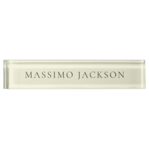 Beige Kleur Minimalistische Eenvoudige Moderne Est Naambordje