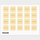 Beige Kleur Professionele Unieke Handgeschrift Vierkante Sticker (Vel)