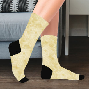 Beige Kleurrijke Diagonaal Sokken
