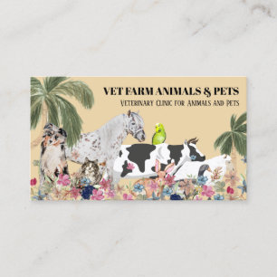 Beige Koe Schapenhond Kat Konijneneendenpalm Visitekaartje