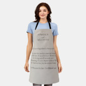 Beige Koken Bruiloft Schort (Gedragen)